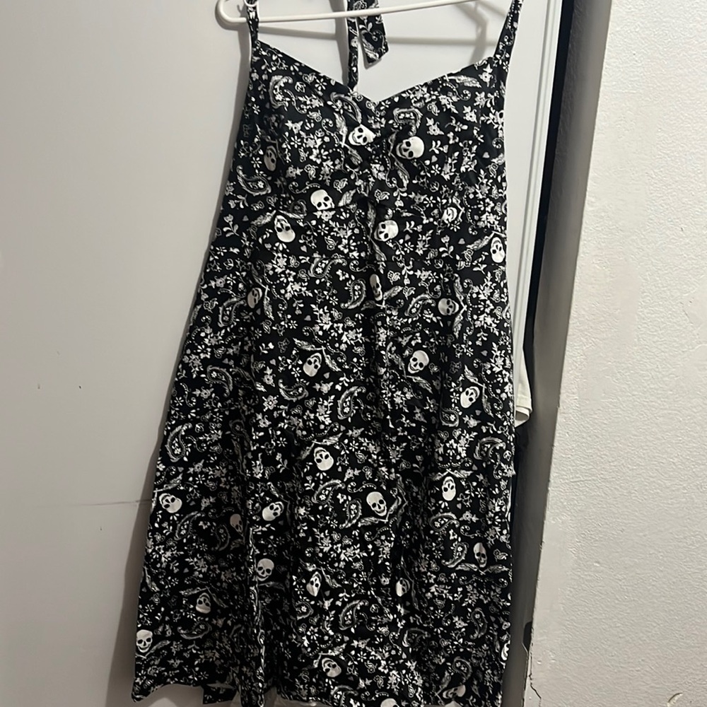 Pin up retro skull dress